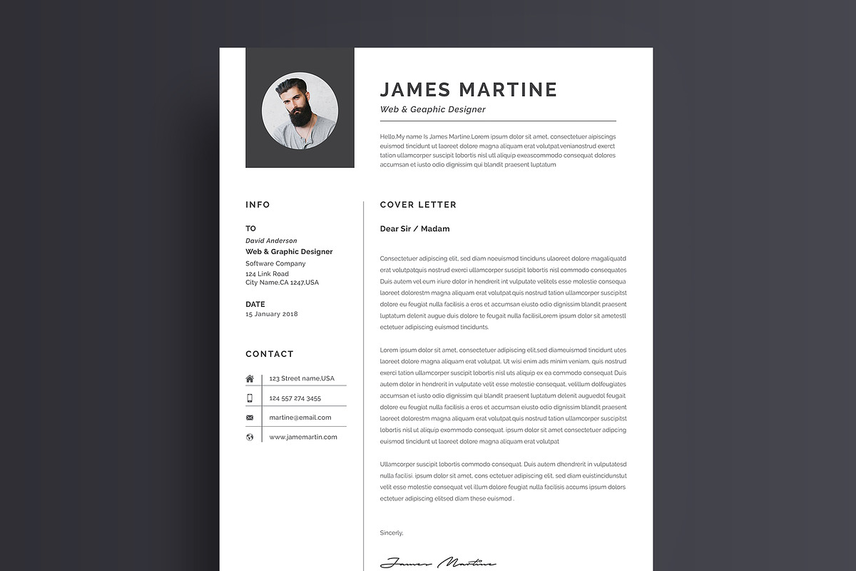Resume Template Word | CV, a Resume Template by CreativeZoom (Photo 3 of 3)