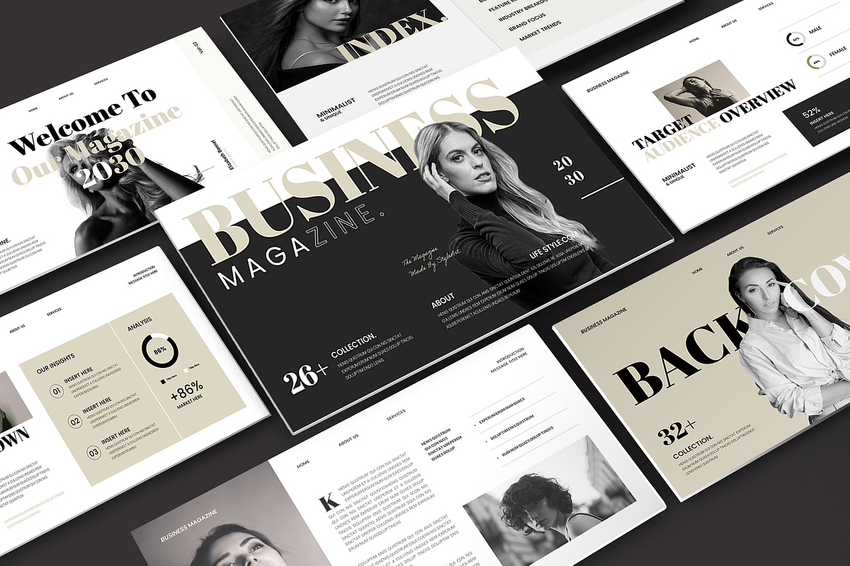 Business Magazine Canva Template, a Presentation Template by TemplateFolio-Shop (Photo 3 of 13)