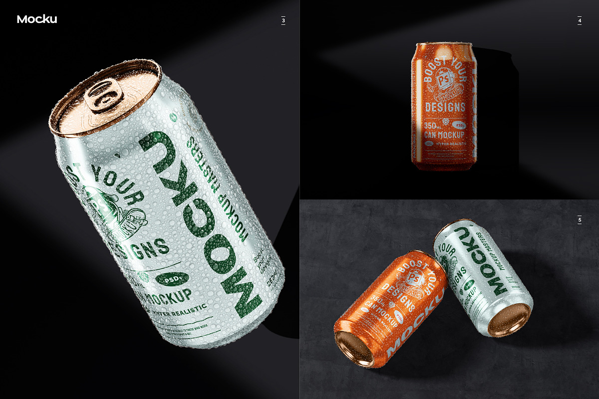 Can Bundle Mockups - 33cl / 12oz, a Product Mockup by Mocku (Photo 2 of 13)