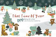 Happy Christmas Illustrations, an Animal Illustration by LAFOLO (Thumbnail 1 of 9)