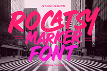 Rocatsy Marker Font Brush Typeface