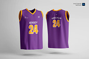 Basketball Jersey Mockup, a Shirt Mockup by Hubzway (Thumbnail 1 of 2)