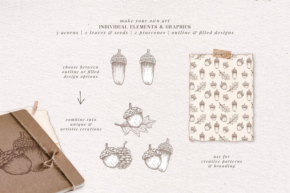 Forest sketchbook vintage collection, a Decorative Illustration by Pigment Café (Photo 4 of 7)