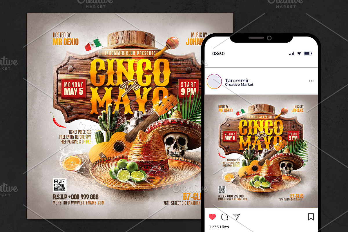 Cinco De Mayo Flyer, a Flyer Template by Tarommir (Photo 2 of 3)