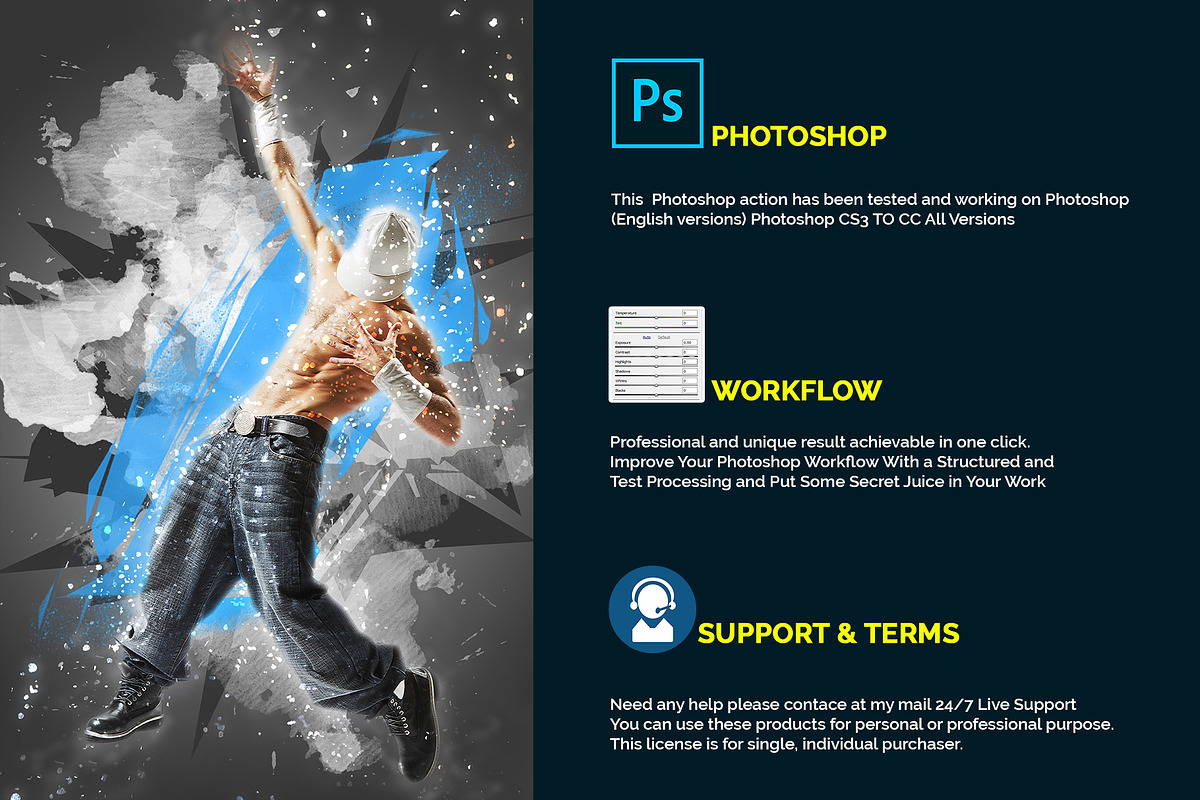 Poster Maker photoshop action, an Action Add-On by Design Forest (Photo 2 of 10)