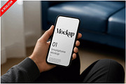 Smartphone Living Room PSD, an iPhone Mockup by Bruno's Shop (Thumbnail 1 of 3)