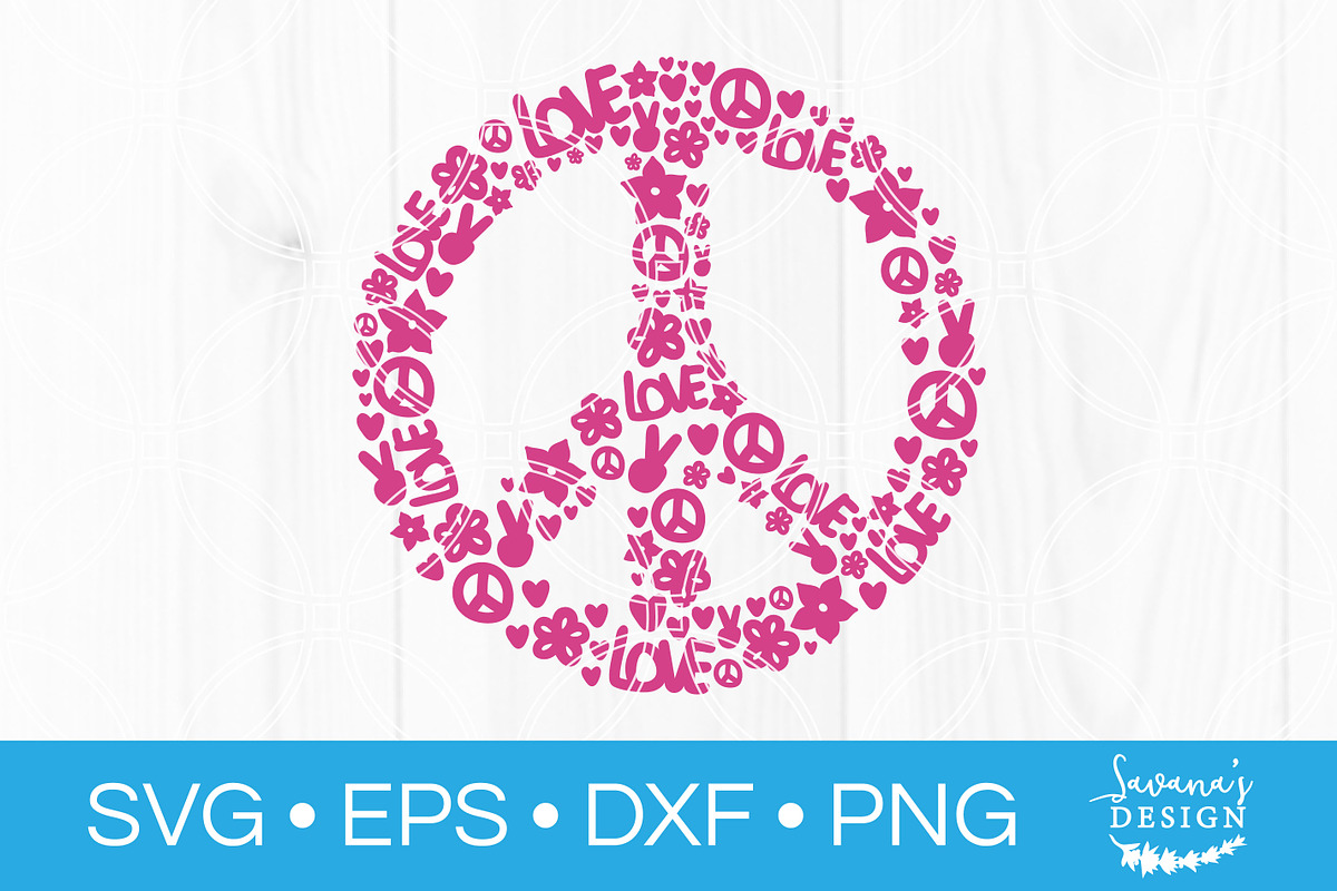 Peace Symbol SVG Peace Sign SVG, an Illustration by SavanasDesign (Photo 2 of 2)