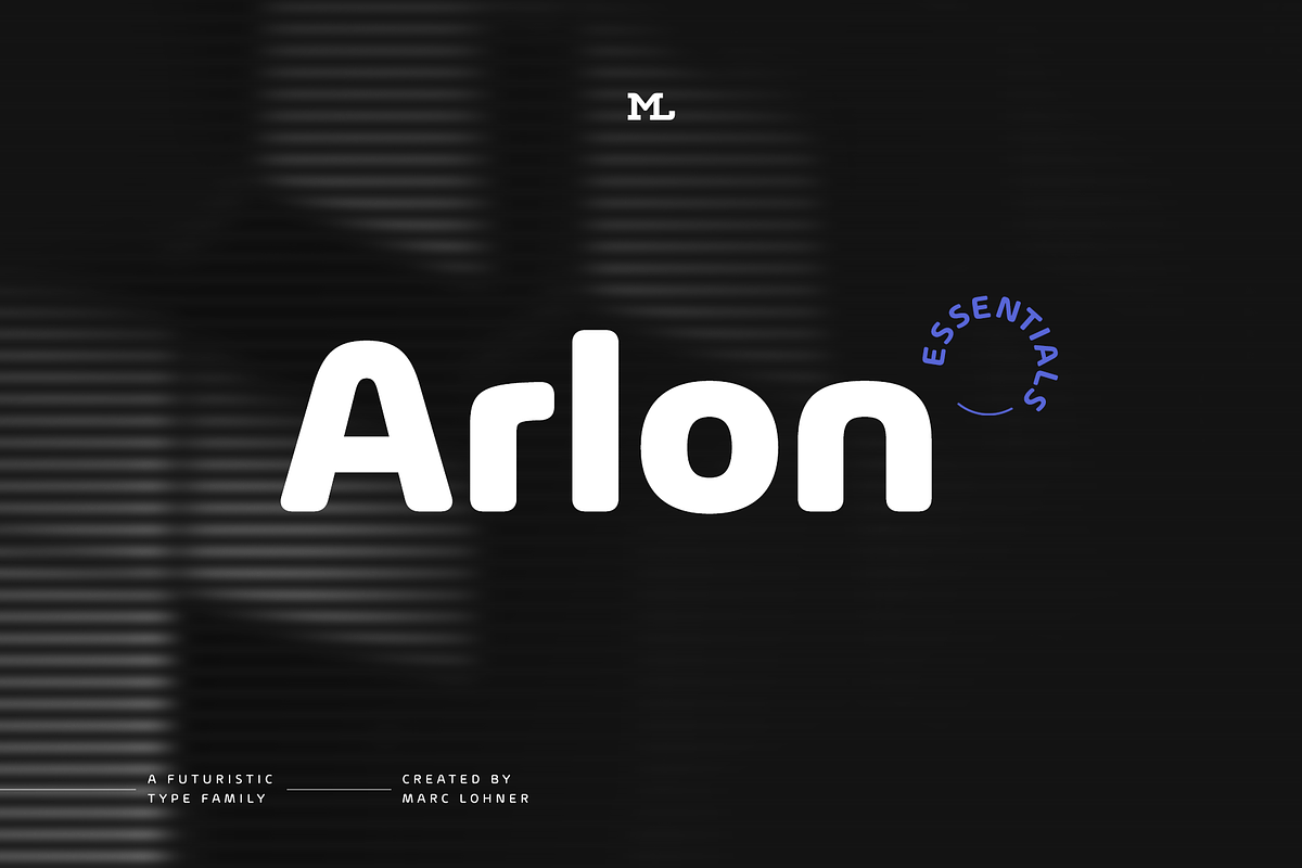 Arlon – Futuristic Font Family, a Sans Serif Font by Marc Lohner (Photo 1 of 8)
