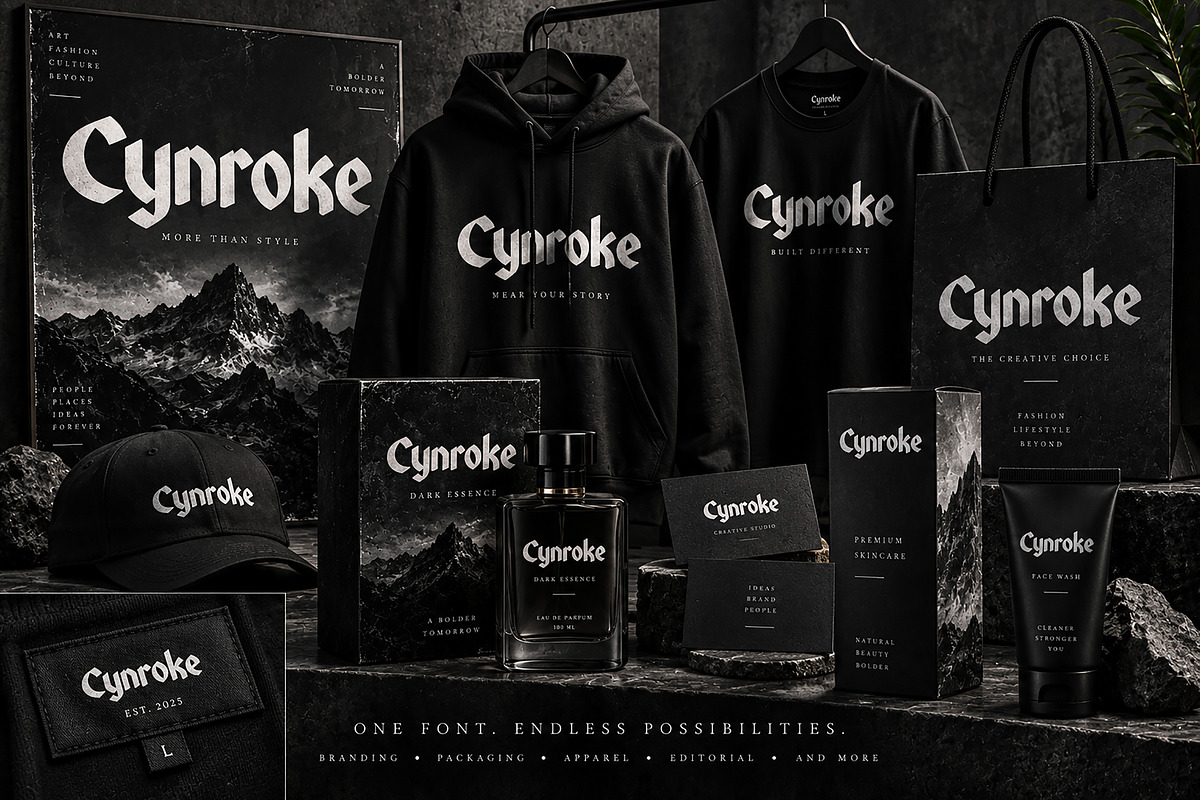 Cynroke - Display Typeface, a Script Font by Wow Magic (Photo 2 of 4)