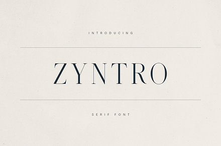 Zyntro – Elegant High-Contrast Serif, a Serif Font by Only Fonts