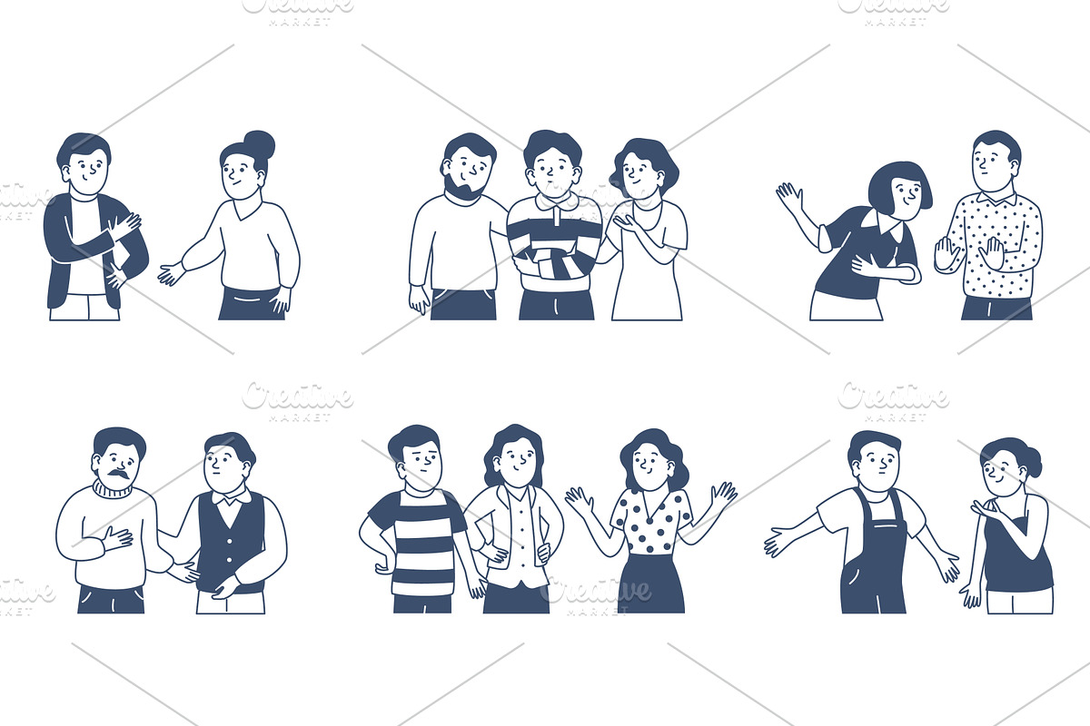 Friends communication. People, a Person Illustration by LadadikArt