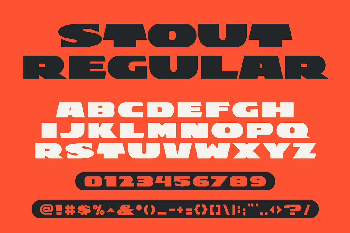 STOUT : Wide Vintage Modern Typeface preview 5