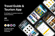 Travel Guide & Tourism App, an UI Kit Template by flr.24 (Thumbnail 1 of 2)