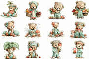 Whimsical Summer bear Clipart, an Illustration by Designworld (Thumbnail 4 of 8)