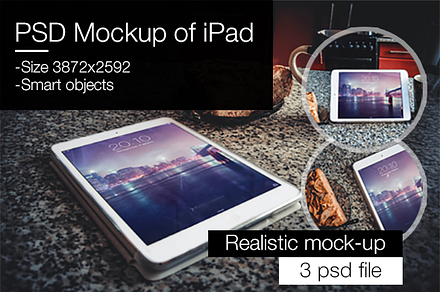 PSD Mockup of iPad