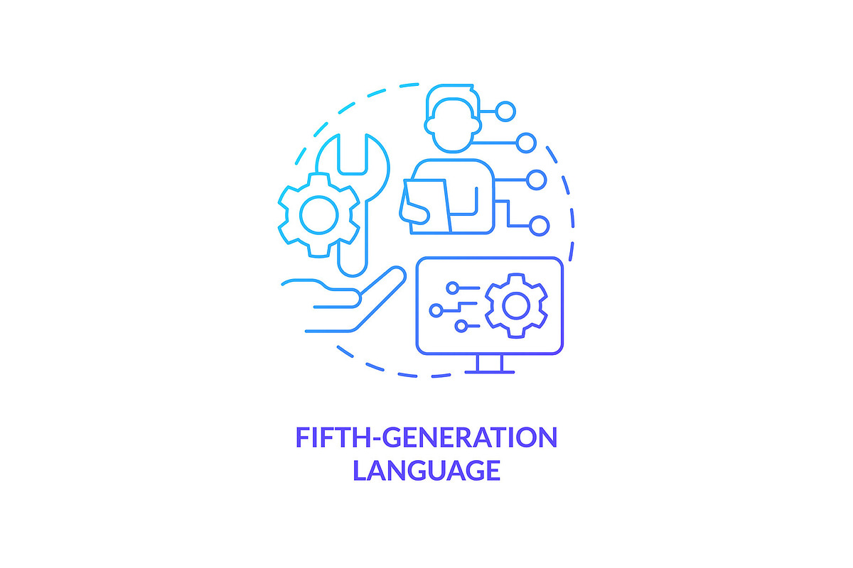 Fifth-generation coding language, an Icon by IMG Visuals