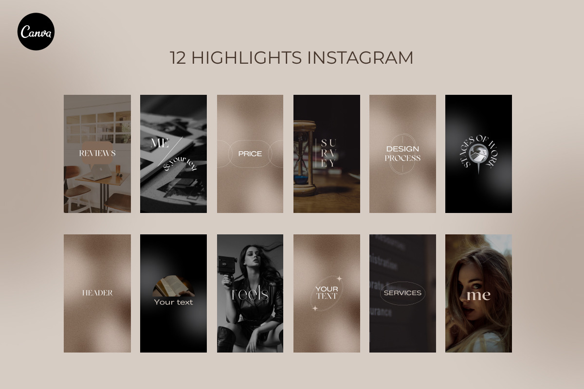 Highlights Instagram in Canva, a Social Media Template by Make It Yours Lab. (Photo 2 of 4)
