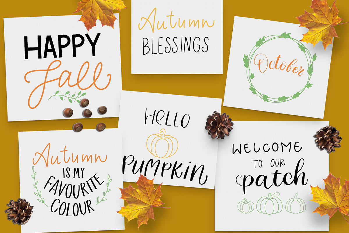 Autumn lettering and illustrations, an Illustration by Art pages (Photo 7 of 13)