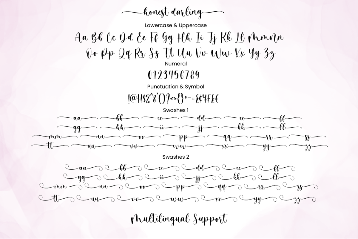 Honest Darling Font, a Script Font by Sronstudio