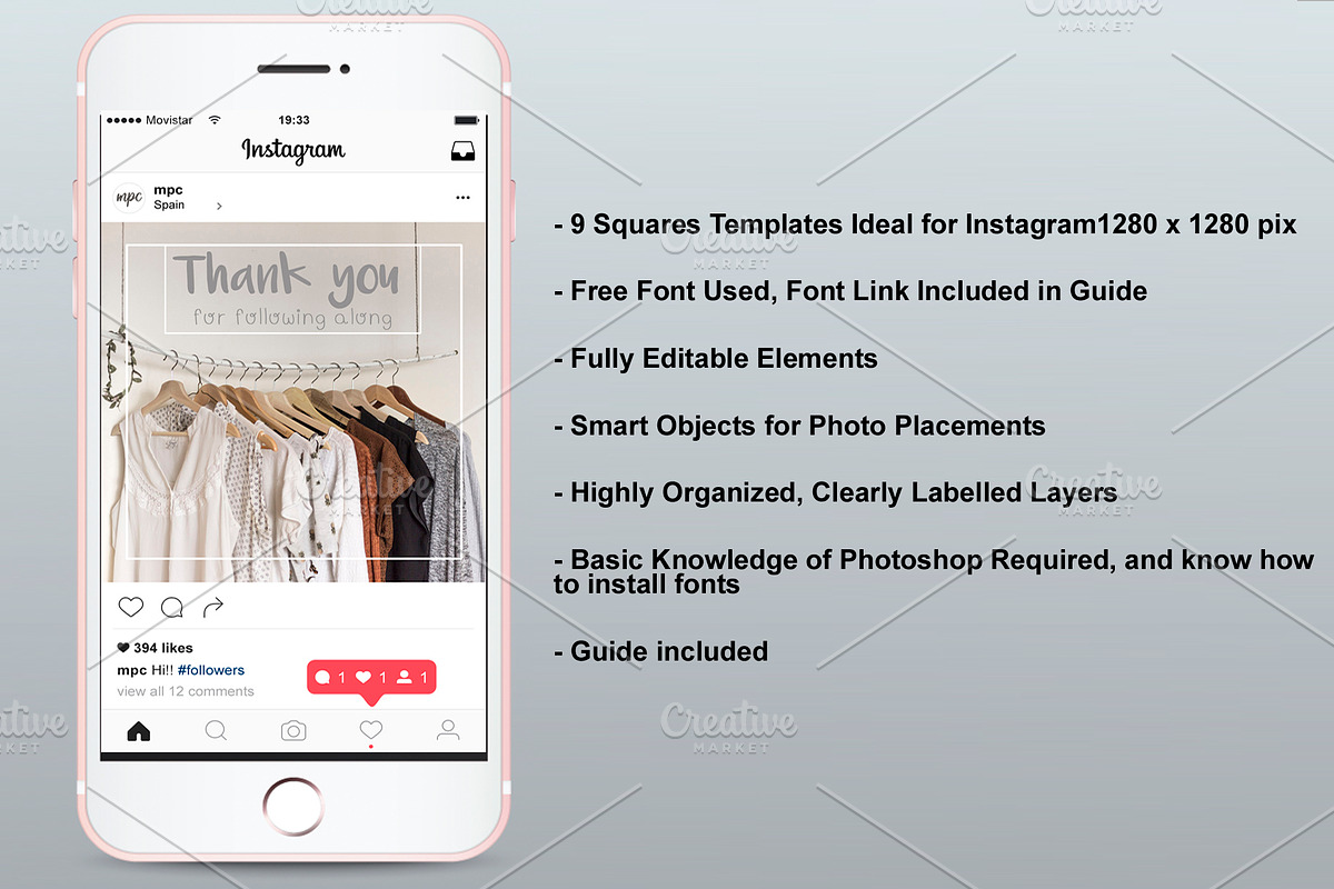 Fashion Instagram Templates, a Social Media Template by mpcprintables (Photo 2 of 3)