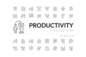 Productivity and Project Icons, an Outline Icon by Prosymbols