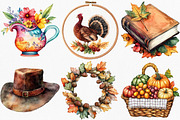 Vintage Thanksgiving Clipart, an Illustration by Canvas Craft (Thumbnail 3 of 7)