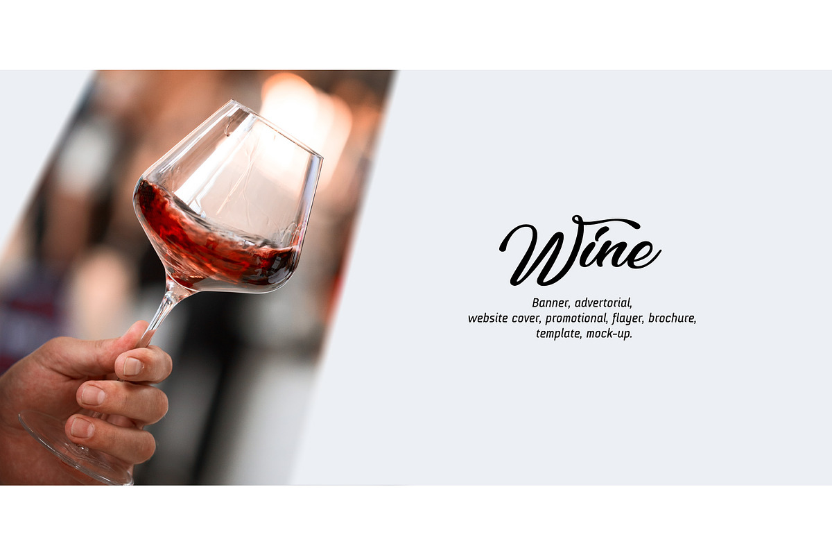 Rose Wine Glass - Banner Vector 010, a Templates & Theme by Fenea Silviu