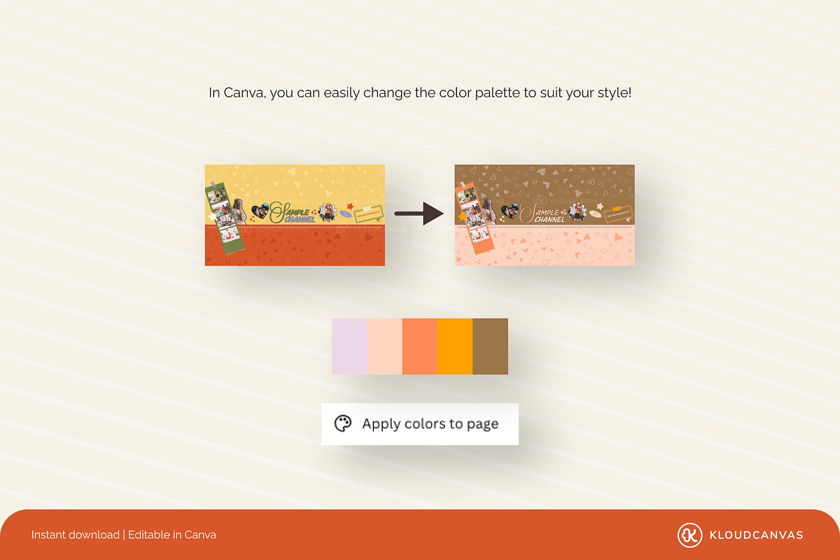YouTube Branding Kit - Retro Collage, a Social Media Template by KloudCanvas (Photo 6 of 7)