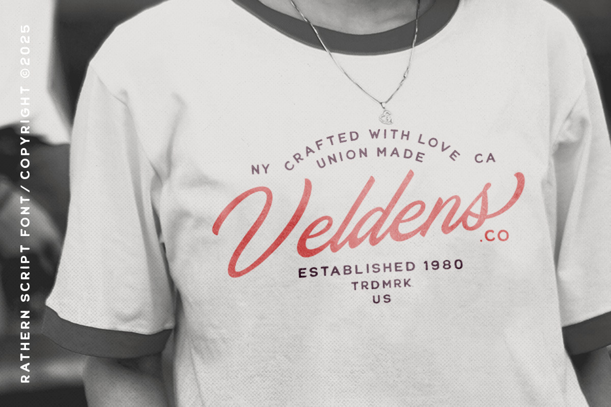 Rathern Vintage Script, a Script Font by Letterhend Studio (Photo 7 of 9)