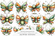 Whimsical spring butterfly clipart, an Illustration by SinaCreation (Thumbnail 1 of 11)