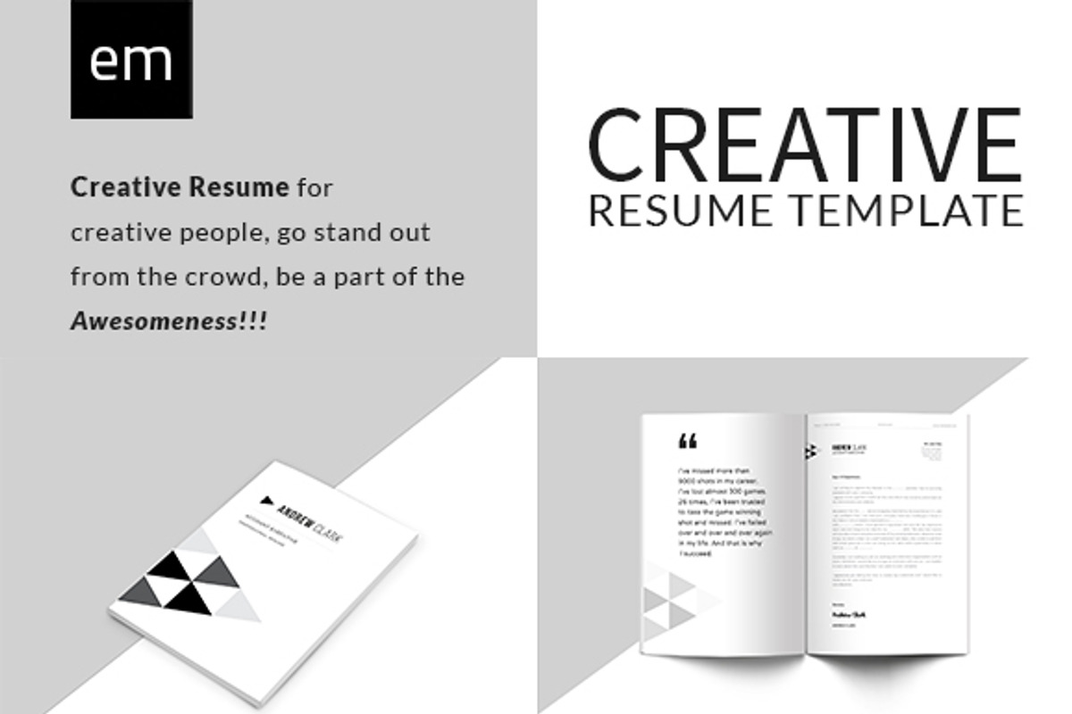 Creative Resume CV Portfolio, a Resume Template by Incools Stokie (Photo 1 of 2)