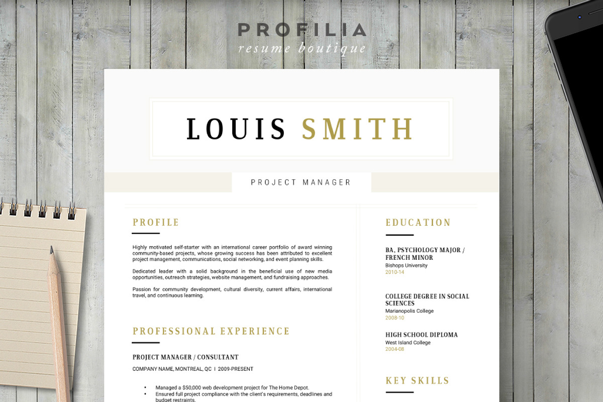 Word Resume & Cover letter Template, a Resume Template by Profilia Resume Boutique (Photo 1 of 6)