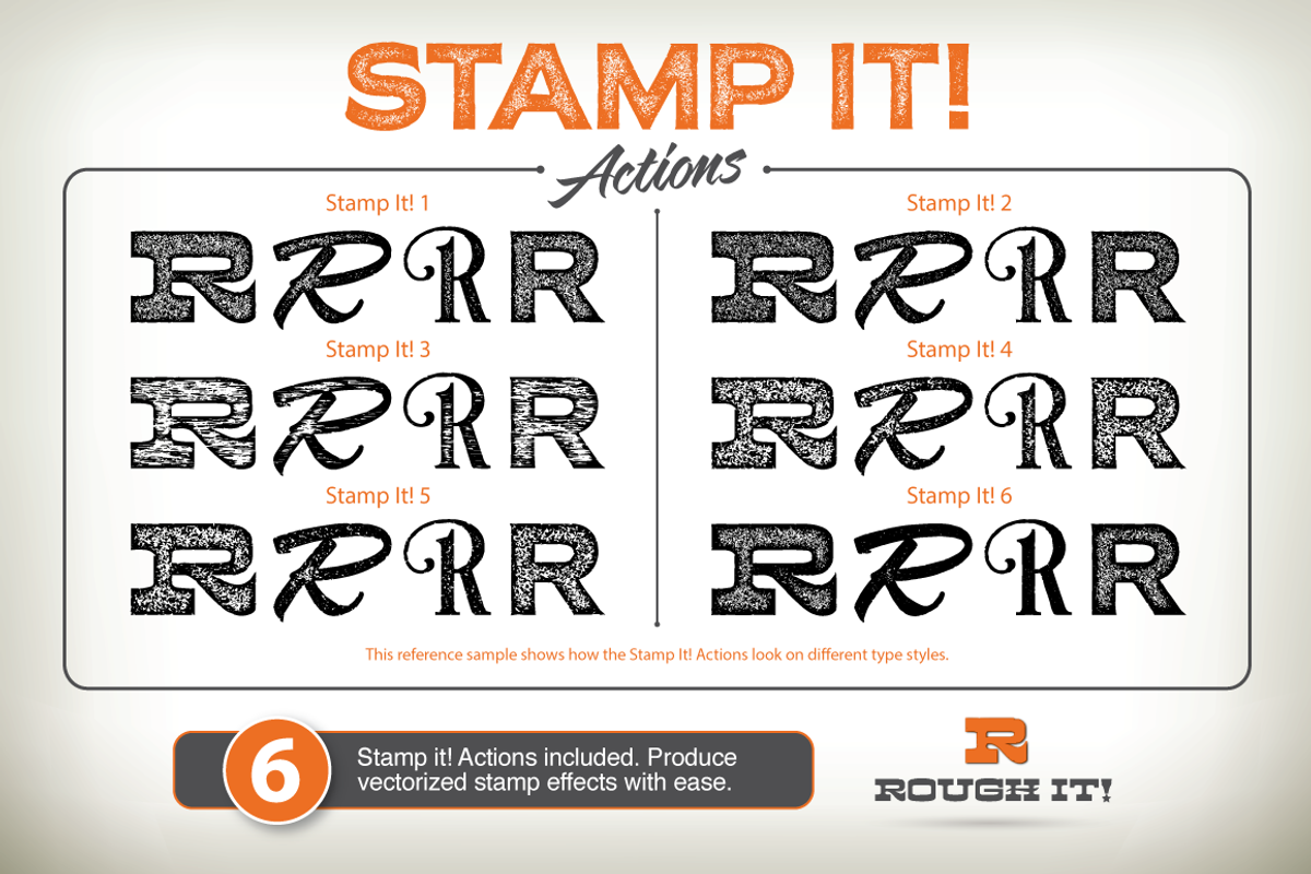 Rough It! for Illustrator CS6 & CC, an Action Add-On by Borges Lettering (Photo 7 of 8)