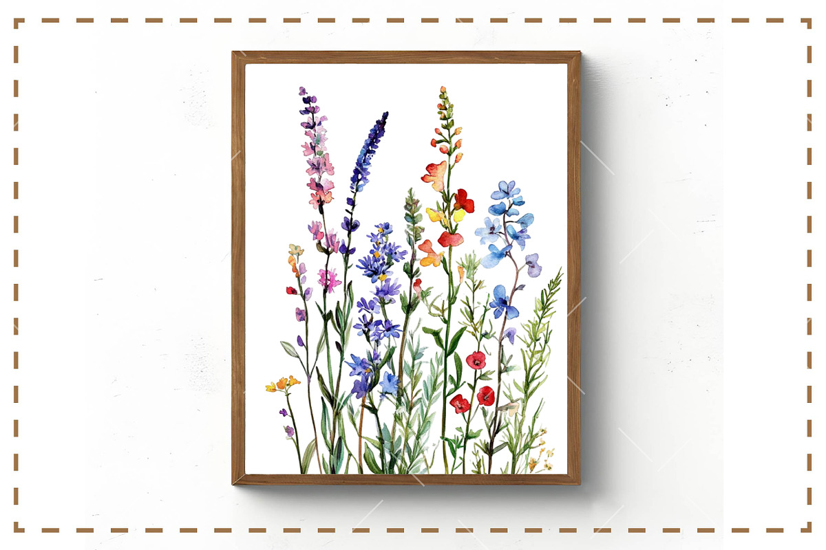 Watercolor Wildflower Clipart, an Illustration by OK Design (Photo 4 of 6)