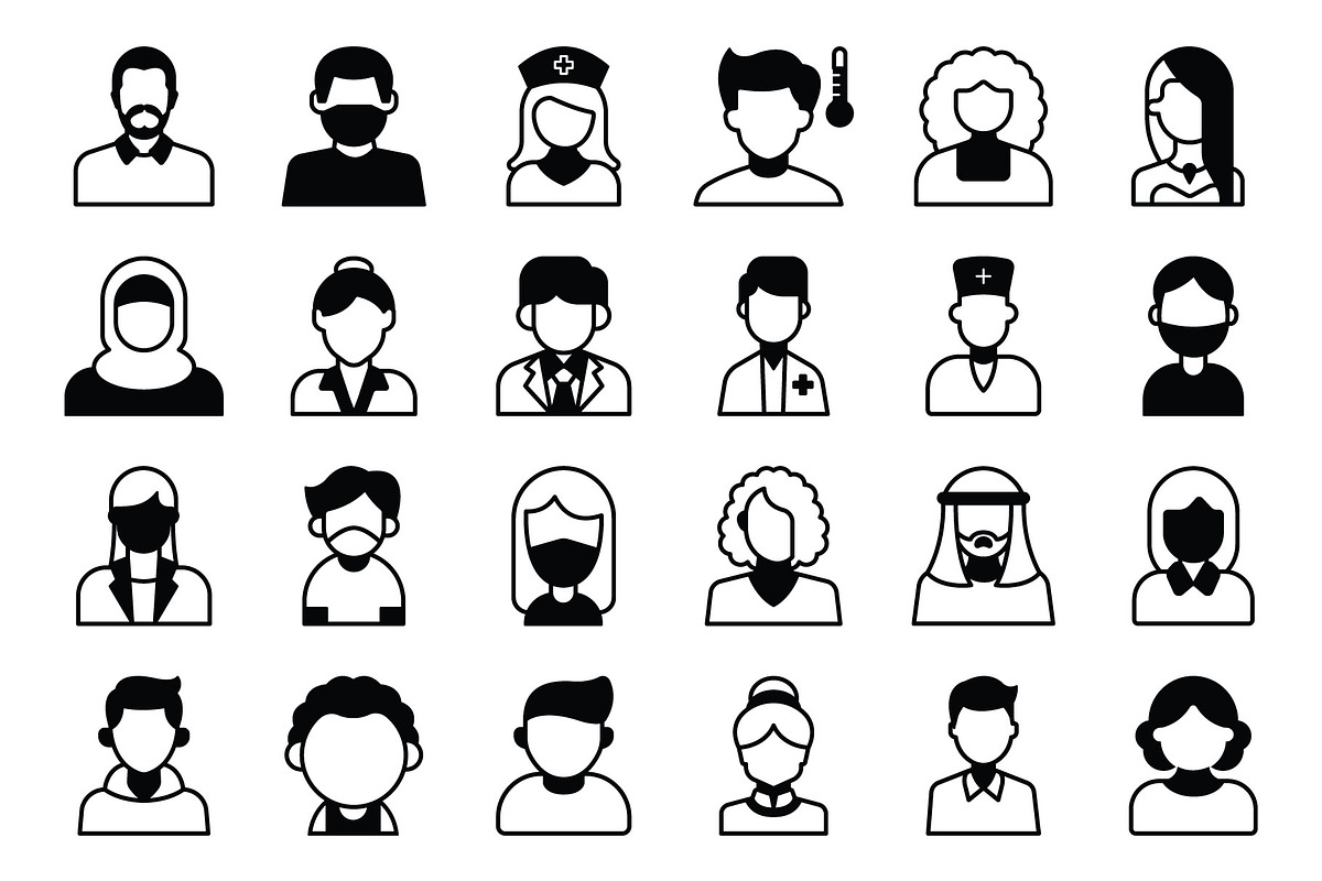 Modern Avatar Icons Pack, an Icon by Vector Portal (Photo 3 of 5)