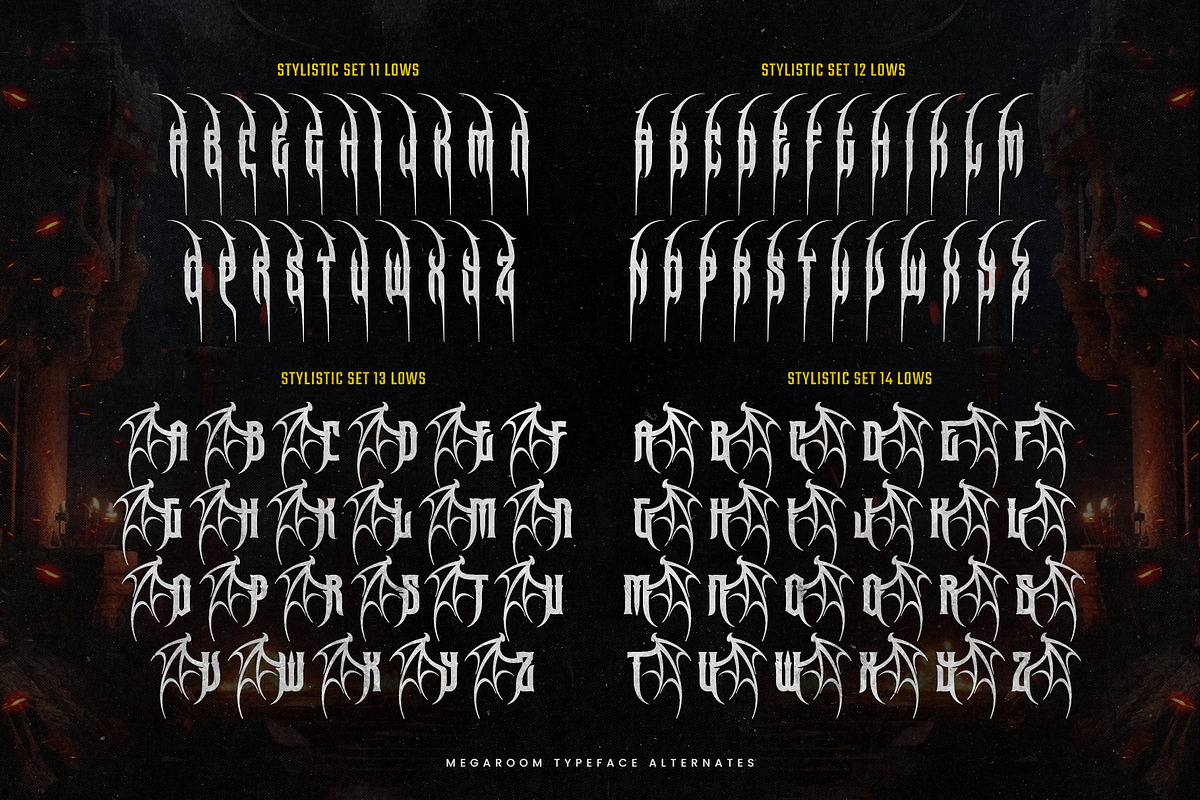 Megaroom typeface, a Blackletter Font by alit design (Photo 12 of 20)