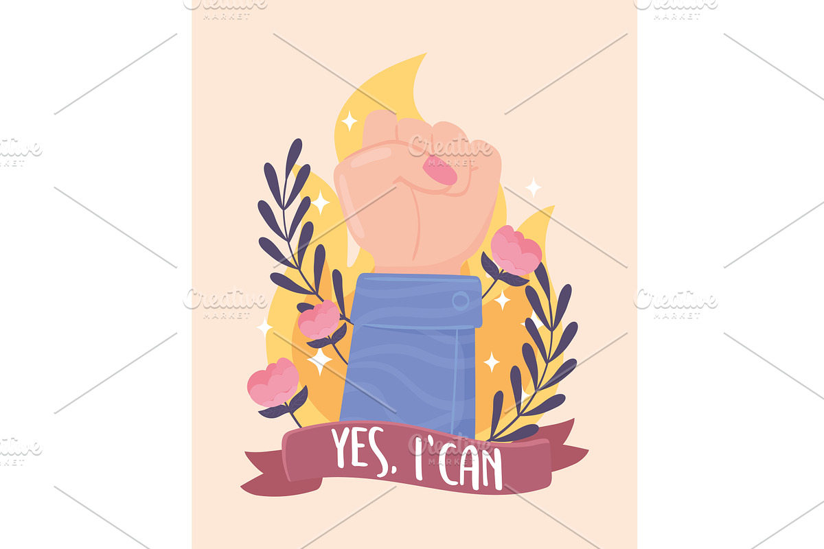 girl power card, an Object Illustration by studiogstock