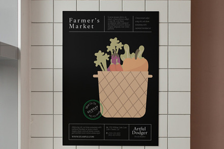Black And Brown Farmer's Promotion, a Poster Template by Bizz_District_Studio