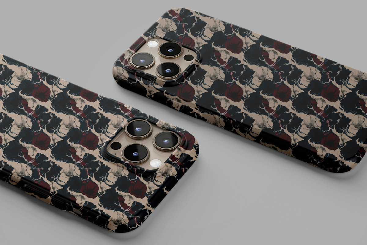 Dark Poppies – 3 Seamless Vector, a Pattern Graphic by one-touch (Photo 7 of 10)
