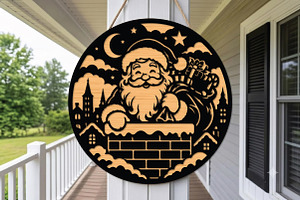 Christmas Round Laser Cutting Design, an Object Graphic by Libby Wishes
