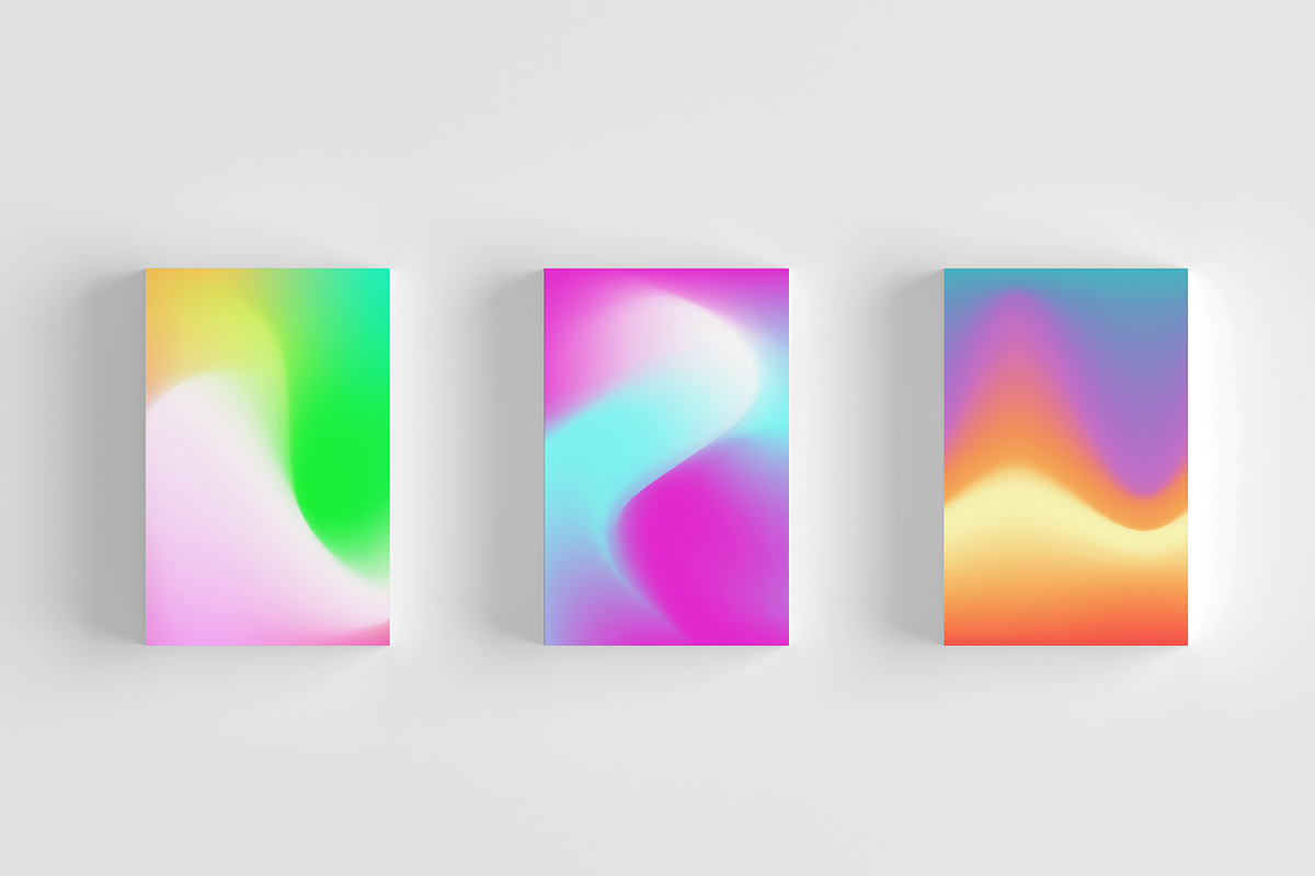 Holographic Gradient Backgrounds, a Texture Graphic by P.F. Creative Lab (Photo 3 of 5)