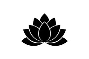 Lotus Flower Vector Icon Bundle, an Illustration by yasushie (Thumbnail 12 of 51)