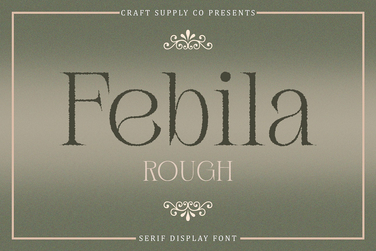 Febila Rough, a Serif Font by Craft Supply Co. (Photo 1 of 8)