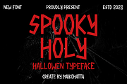 Spooky Holy - Halloween Typeface, a Handwritten Font by MaikoHatta (Thumbnail 1 of 9)