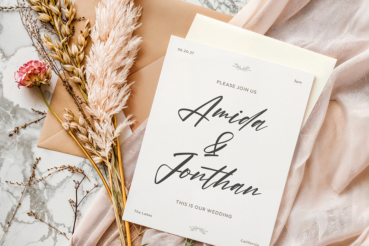 Amorelle - Beautiful Handwritten Bru, a Handwritten Font by RHD Creative Studio (Photo 5 of 10)