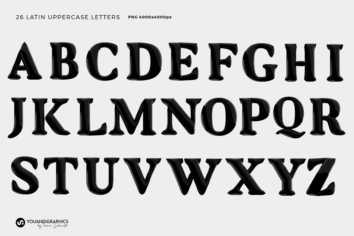 Latex 3D Lettering Set, a Graphic by Youandigraphics (Photo 10 of 14)