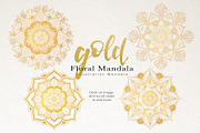 Watercolor & Gold Floral Mandala, a Decorative Illustration by Papatongartist (Thumbnail 8 of 9)