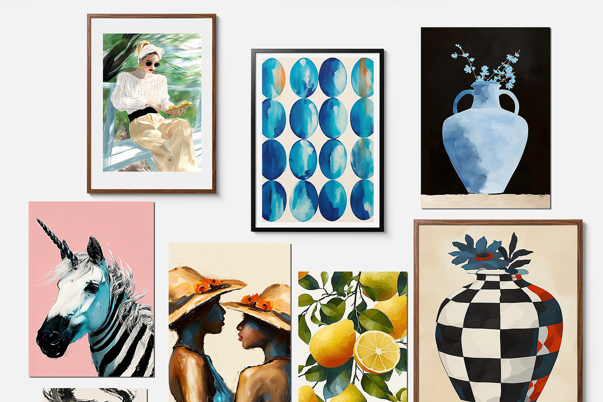 70 Eclectic Art Print Series Posters, a Background Graphic by Muzi pear studio (Photo 6 of 8)