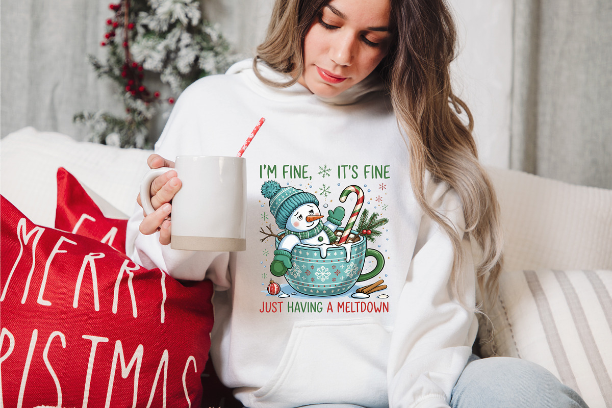 Funny Cute Snowman Png Christmas PNG, an Illustration by designcity5 (Photo 2 of 8)