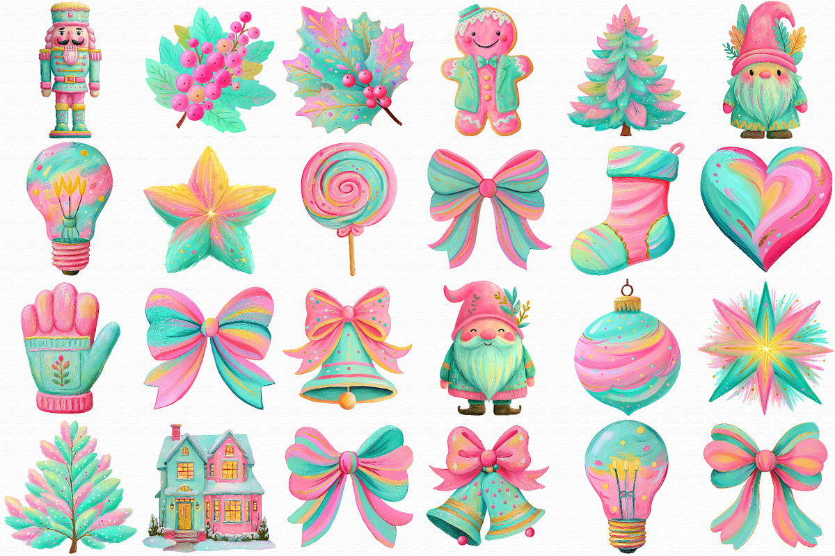 Brushstroke Christmas Clipart, an Illustration by Libby Wishes (Photo 5 of 7)